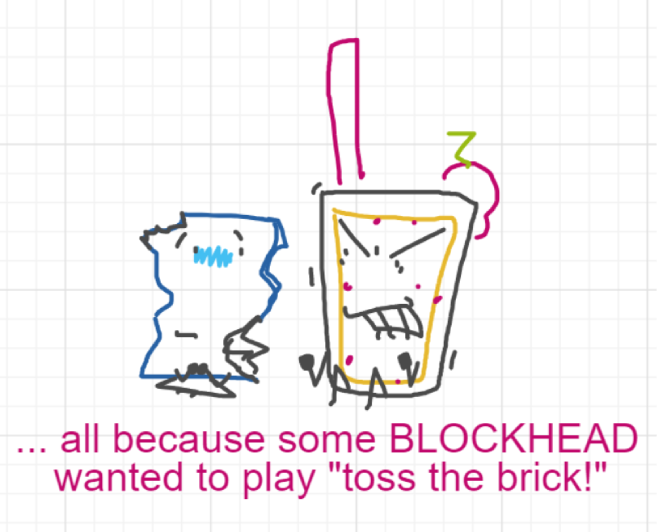 A panel from Chilly, episode two of the Board Boards object show by Furretwalk/WalkingFurret.